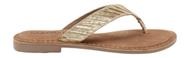 Slipper Lazamani 75.479 Damen Gold Pleated