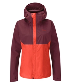 Imperméable Rab Femme Downpour Eco Deep Heather Red Grapefruit