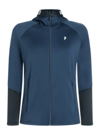 Veste Peak Performance Femme Rider Mid Zip Hood Blue Shadow Black
