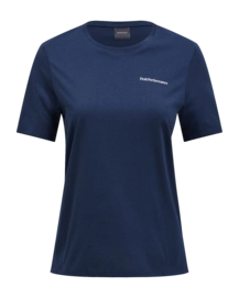 T-Shirt Peak Performance Explore Logo Tee Damen Blue Shadow