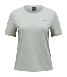 T-Shirt Peak Performance Women Explore Logo Tee Limit Green