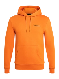Hoodie Peak Performance Men Logo Hood Sweatshirt Orange Flare