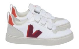 Veja Kids Small V-10 CWL White Marsala Orange Fluo