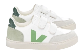 Veja Kids Small V-12 Chromefree Leather Extra White Multico Clay