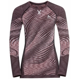 Unterhemd Odlo BL Top Crew Neck LS Blackcomb Eco Siesta Space Dye Damen