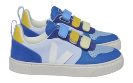 Veja Kids Small V-10 Chromefree Leather Multico Swan White