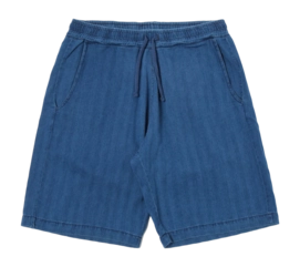 Short Universal Works Homme Lumber Herringbone Denim Washed Indigo
