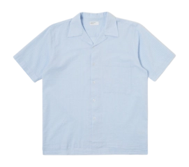 Chemise Universal Works Men Camp II Onda Cotton Pale Blue