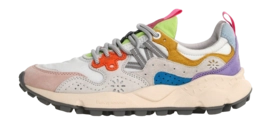 Baskets Flower Mountain Women Yamano 3 Suede Nylon White Pink