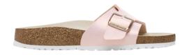 Tongs Birkenstock Femme Catalina BS Birko-Flor Embossed Shiny Lizard Light Rose Narrow