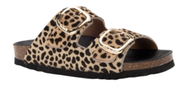 Tongs Scholl Femme Noelle Printed Leather Leopard