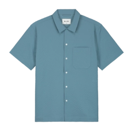 Chemise Olaf Hussein Men Seersucker Storm Blue