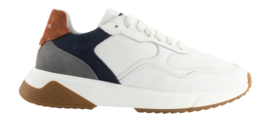 Rehab Men Booster Lthr Nub White Dark Blue