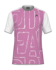 Tennisshirt HEAD Men Play Tech II White Cyclame