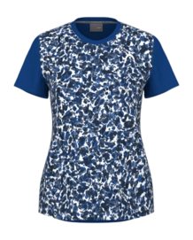 Tennis Shirt HEAD Women Tie Break II Print Vision Royal