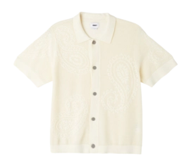 Shirt Obey Men Tear Drop Open Knit Unbleached