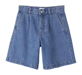 Short Obey Women Eli Pleated Light Indigo