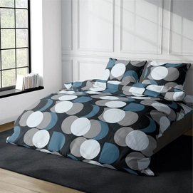 Dekbedovertrek Satin d'Or Artballs Blauw Grijs Satijn