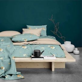 Dekbedovertrek Satin d'Or Zabina Aquablue Satijn