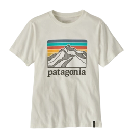 T-Shirt Patagonia Enfant Graphique Ligne Logo Ridge Birch White
