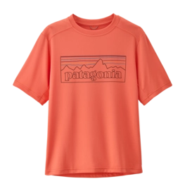T-Shirt Patagonia Kids Capilene Silkweight P-6 Outline Coho Coral