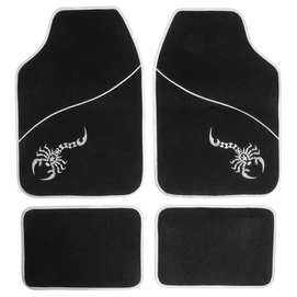 Mattenset Carpoint Scorpion Grijs Zwart (4-delig)