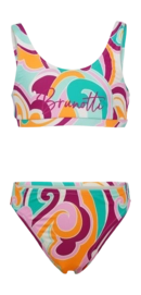 Maillot 2 Pièces Brunotti Fille Cruzini-Swirl Swirl Multi Pink