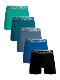 Boxershorts Muchachomalo Light Cotton Solid Herren Black Blue Blue Green Green (5er-Pack)