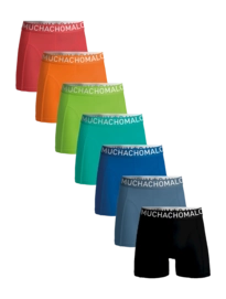 Boxershorts Muchachomalo Light Cotton Solid Herren Black Blue Blue Green Orange Red (7er-Pack)