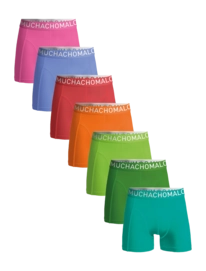 Boxershorts Muchachomalo Light Cotton Solid Herren Green Green Orange Red Purple Pink (7er-Pack)