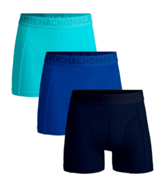 Boxer Muchachomalo Homme Microfiber Blue Blue Green (Lot de 3)