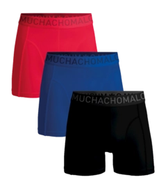 Boxershort Muchachomalo Men Microfiber Black Blue Red ( 3-Pack )