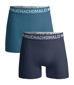Boxer Muchachomalo Garçon Solid Grey Blue (Lot de 2)