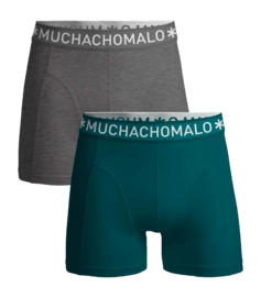 Boxer Muchachomalo Garçon Solid Green Grey (Lot de 2)