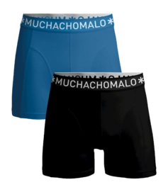 Boxer Muchachomalo Garçon Solid Black Blue (Lot de 2)