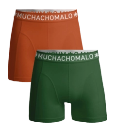 Boxershorts Muchachomalo Solid Jungen Green Orange (2er-Pack)