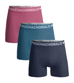 Boxershorts Muchachomalo Solid Herren Blue Blue Pink (3er-Pack)