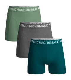 Boxer Muchachomalo Garçon Solid Green Grey Green (Lot de 3)