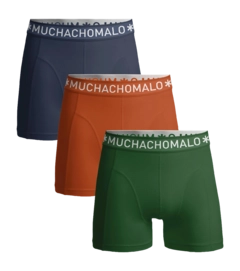 Boxer Muchachomalo Garçon Solid Green Orange Blue (Lot de 3)