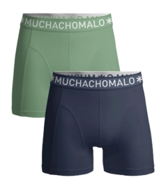Boxershorts Muchachomalo Solid Herren Grey Green (2er-Pack)