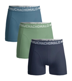 Boxer Muchachomalo Garçon Solid Blue Green Blue (Lot de 3)