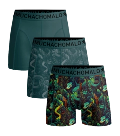 Boxer Muchachomalo Garçon Solid Print Print Green ( lot de 3 )
