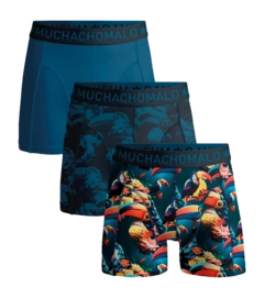 Boxershort Muchachomalo Boys Solid Print Print Blue ( 3-Pack )