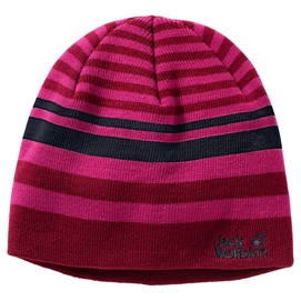 Muts Jack Wolfskin Kids Cross Knit Cap Dark Ruby (S)