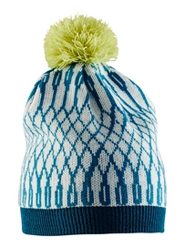 Beanie Craft Snowflake Hat Teal White L/XL