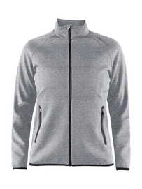 Sweatshirt Craft Women Emotion Full Zip Jacket Grey Melange