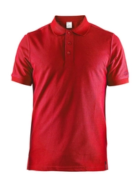 Polo Shirt Craft Men Casual Pique Bright Red