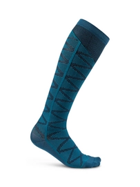 Sokken Craft Compression Pattern Tide Fjord