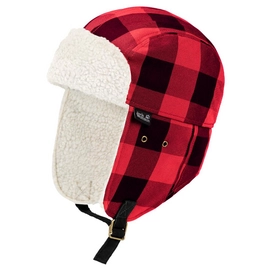 Muts Jack Wolfskin Stormlock Timberwolf Shapka Ruby Red Check (M)