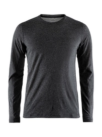 Longsleeve Craft Urban Run Wool Tee Black Melange Herren